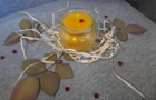 Набір свічок з натурального бджолиного воску в скляній баночці "настрій" Zigrivay 3шт (6.5х5.5см)(10036) - зображення 6