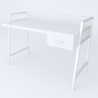 Письменный стол Ferrum-decor Комфорт 750x1000x600 Белый металл ДСП Белое 32 мм (FRD-103436)