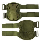 Комплект захисту тактичної наколінники налокітники AOKALI F001 Green - зображення 2