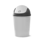 Відро для сміття MVM з кришкою BIN-10 9 л Пластикове Сіре (BIN-10 9L GRAY)