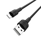 Кабель зарядки BOROFONE BX30 (2.4A) (1M) та синхронізації для Apple Lightning to USB для iOS пристроїв iPhone Чорний