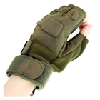 Перчатки тактические беспалые замшевые MFH Protect, цвет койот, M - изображение 6
