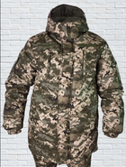 Куртка зимняя до -20 Mavens "Пиксель ВСУ", с липучками для шевронов, куртка бушлат для охоты и рыбалки, размер 58 - изображение 1