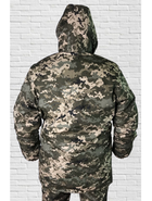Куртка зимова до -20 Mavens "Піксель ВСУ", з липучками для шевронів, куртка бушлат для полювання та риболовлі, розмір 60 - зображення 3