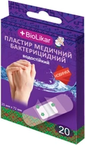 Пластир медичний BioLikar бактерицидний водостійкий 25 x 72 мм №20 (4820218990056) - зображення 1