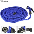 Усиленный садовый шланг для полива XHose 15м с распылителем Magic Hose Blue (789GFD)