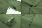 Тактична куртка Eagle Soft Shell JA-03 з флісом Olive Green M - зображення 4