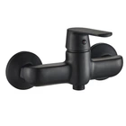 Cмеситель для душа однорычажный GLOBUS LUX Laguna GLA-0105-10-BB черный латунь с душевым набором 000022557
