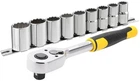 Набор торцевых головок 1/2" Stanley STMT82671-0 в металлическом держателе 10 предметов (STMT82671-0)