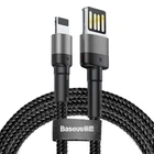Кабель Baseus Cafule Cable（special edition）USB For iP 2.4A 1M Grey+Black (CALKLF-GG1)
