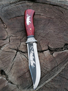 Охотничий нож Красная пантера Нож для охоты и рыбалки Подарок парню на праздник - изображение 1