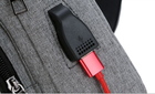 Сумка чоловіча слінг Аоkali з USB виходом сірий - зображення 3