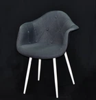 Стілець обідній Onder Metal LEON SOFT VISK АНТРАЦИТ К-8 METAL - WT