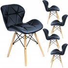 Стул JUMI Scandinavian Design (эко-кожа) Black