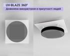 Бактерицидний опромінювач UV-BLAZE 360 з жалюзі - для стель типу Армстронг - зображення 6