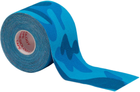 Кінезіо тейп IVN Kinesio tape в рулоні 5 см х 5 м еластичний пластир камуфльований Синій (IV-6653KAM-1) - зображення 1