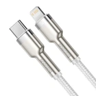 USB кабель Type С на Lightning Baseus Cafule Series Metal Data Cable (1M, 20W, PD, 480 Mbps). White