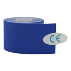 Кінезіо тейп Kinesiology tape 5 см х 5 м синій - зображення 1