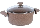 Каструля зі скляною кришкою OMS 3110-28-Brown 6.9 л 28 см коричнева