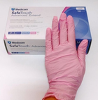 Рукавиці нітрилові розові нітрилові Medicom SoftTouch розмір М 100 штук 50 пар - зображення 1