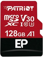 Карта пам'яті microSDXC (UHS-1 U3) Patriot EP Series 128Gb class 10 V30 (R-100MB/s, W-80MB/s) (adapter SD) (PEF128GEP31MCX)