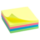 Блок бумаги с клейким слоем 75x75мм, 250л , радуга неон, D3351 - изображение 1