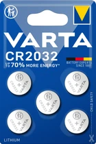 Батарейка Varta CR 2032 Lithium BLI 5 шт. (6032101415) (4008496850853)