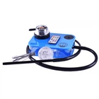 Кальян Yahya Capsule blue с подсветкой и силиконовой чашей