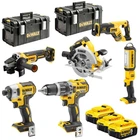 Набор из шести инструментов бесщеточных DeWalt 18 В XR Li-lon, 5 Ач, чемодан, 3 аккумулятора и зарядное устройство (DCK623P3)