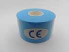 Кінезіо тейп Kinesiology tape 3,8 см х 5 м голубий - зображення 1