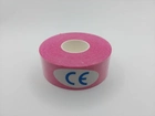 Кінезіо тейп Kinesiology tape 2,5 см х 5 м рожевий - зображення 1