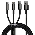 USB кабель 3в1 Micro USB/Lightning/Type-C BASEUS Combo Tungsten Gold One-for-three |1.5M, 3.5A|. Black