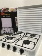 Настольная газовая плита Domotec MS-6604/4064 на 4 конфорки Белая