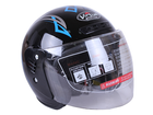 Шлем мотоциклетный открытый глянец MD-В201 L черный с синим