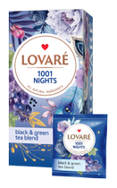 Бленд черного и зеленого чая с фруктами и лепестками цветов Lovare 1001 Ночь пакетированный 24х2 г (4820097816508) - изображение 1