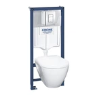 Комплект інсталяції GROHE SOLIDO кнопка хром унітаз GROHE з кришкою мікроліфт дюропласт 39186000