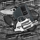 Кобура kosibate внутрішньочеревна поясна для револьвера із замші чорна (H98) - зображення 2