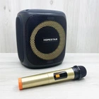 Портативная Bluetooth колонка HOPESTAR Party 100 LED караоке с микрофоном AUX miniUSB USB micro SD IPX6 функция Powerbank 50Вт Black