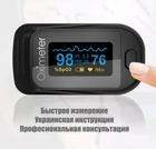 Пульсоксиметр KIUZOV Medical M150 OLED 4 в 1 Точний оксиметр пульсометр на палець вимірник кисню в крові з Частотою дихання (RR) Чорний - зображення 5