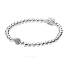 Серебряный браслет Сферы И Pave 21 598342
