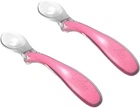 Набір силіконових ложечок для годування Nuvita Easy Eating 6+ міс. 2 шт. Рожевий (NV8480Pink)