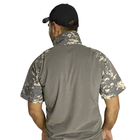 Футболка тактическая с коротким рукавом Lesko A416 Camouflage ACU M мужская на змейке с карманами камуфляжная для охоты и рыбалки(K/OPT2_4251-12414) - изображение 3