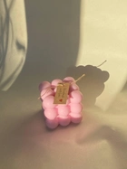 Свеча-бабл розовая «Воздушный куб» 6 см - изображение 5
