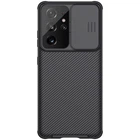 Карбоновая накладка Nillkin Camshield (шторка на камеру) для Samsung Galaxy S21 Ultra Черный / Black