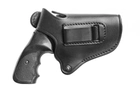 Поясная внутрибрючная кожаная кобура A-LINE для револьвера черная (К9 Альфа420) - изображение 1