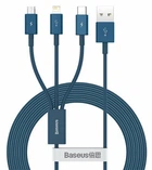 Кабель Baseus Superior Series USB 2.0 to USB-C/Lightning/Micro-USB 3.5A 1.5m Blue (CAMLTYS-03)
