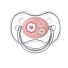 Пустышка Canpol babies силиконовая симметричная 6-18 м Newborn baby розовые цветы 22/581_pin