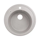 Мойка для кухни LIDZ гранитная D510 510x510мм круглая врезная без сифона серая LIDZGRA09D510200