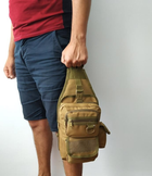 Тактическая сумка - рюкзак для скрытого ношения оружия. Silver Knight 184 песочный - изображение 4