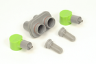 Фільтр слюновідсмоктувача та пилососа комплект з штуцерами 8 мм для стоматологічної установки China LU-02606 - зображення 2